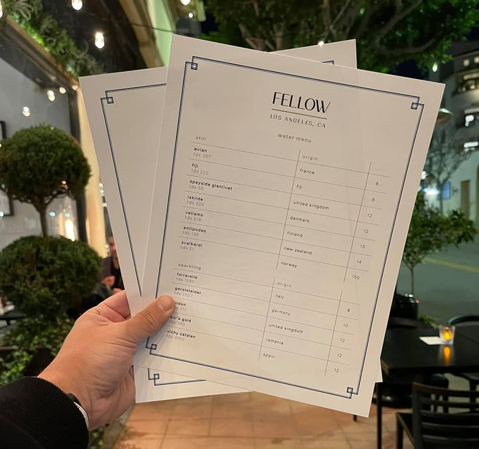 25 water menus at restaurants, bars, and hotels around the world in 20 ...